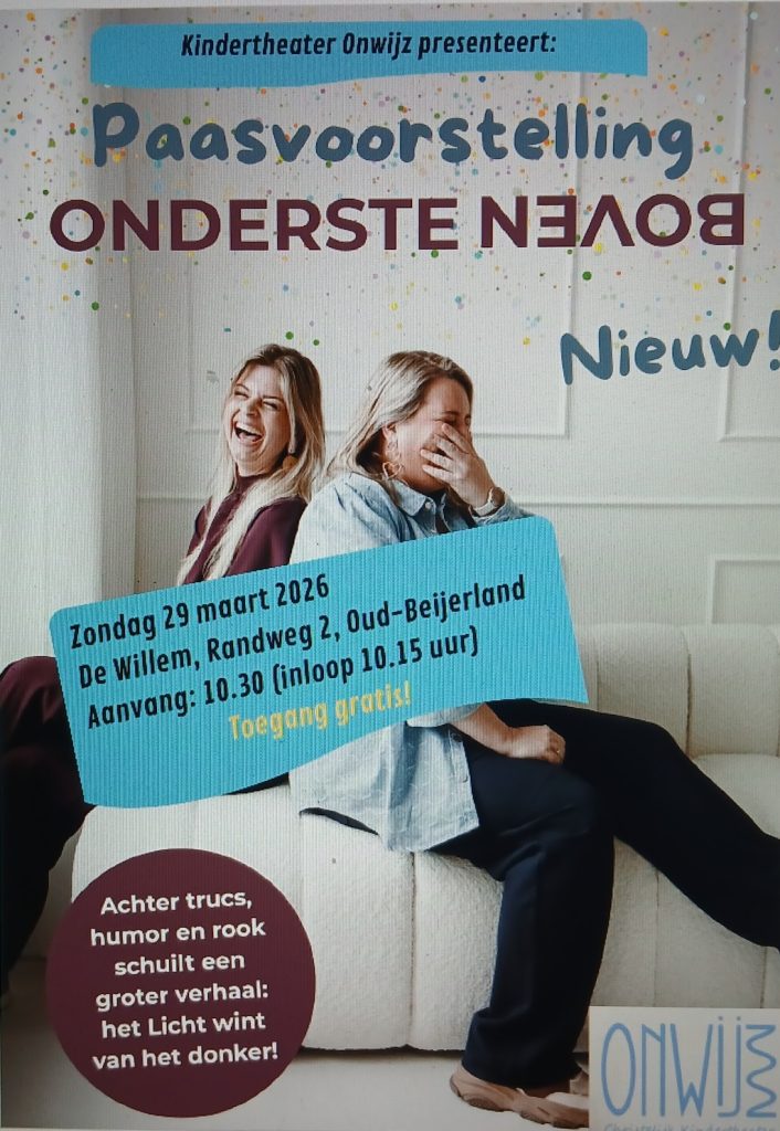 Ondersteboven - interactieve Paasvoorstelling door Kindertheater Onwijz
